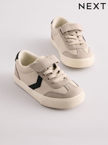 Grey Wide Fit (G) Touch Fastening Elastic Lace Trainers (AY7571) | AED81 - AED97