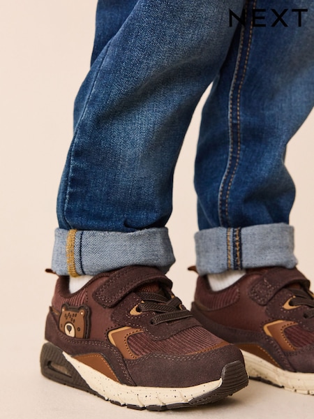 Brown Bear Elastic Lace Trainers (AY7590) | 114 QAR - 124 QAR