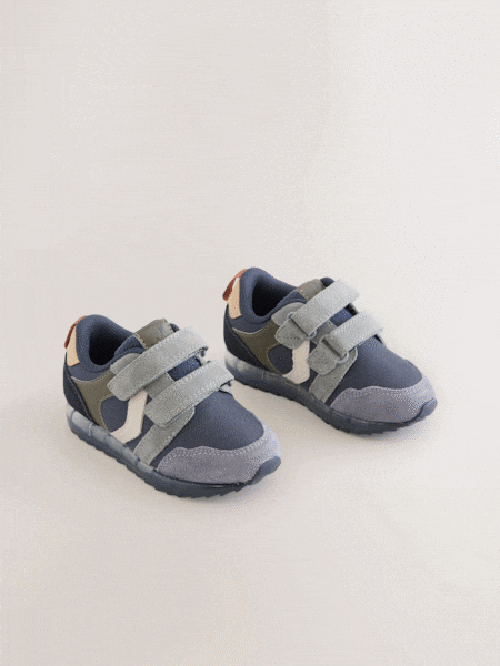 Navy Blue Touch Fastening Light Up Trainers (AY7595) | €38 - €41