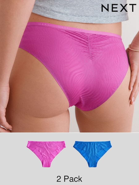 Brights Brazilian No VPL Zebra Print Knickers 2 Pack (AY7600) | R$ 140