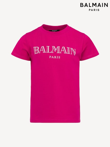 Balmain Logo Short Sleeve T-Shirt (AY7653) | AED705 - AED751