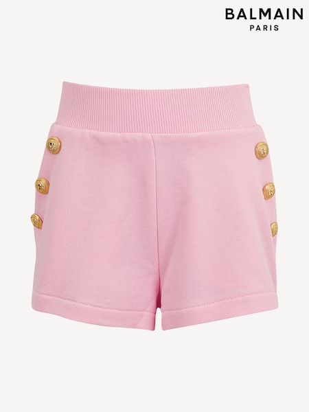 Balmain Pink Jersey Shorts With Metail Button Detail (AY7658) | ‏903 د.إ.‏ - ‏ 048,1‏ د.إ.