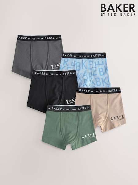 Grün Mehrfarbig - Baker by Ted Baker Boys Boxers 5 Pack (AY7865) | 31 €
