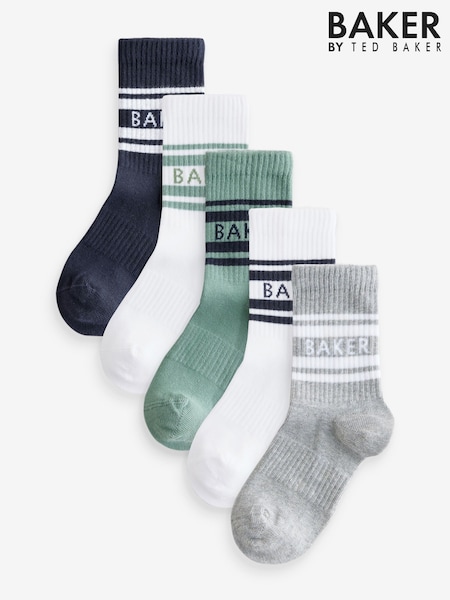 Baker by Ted Baker Boys Socks 5 Pack (AY7869) | €16.50 - €17.50