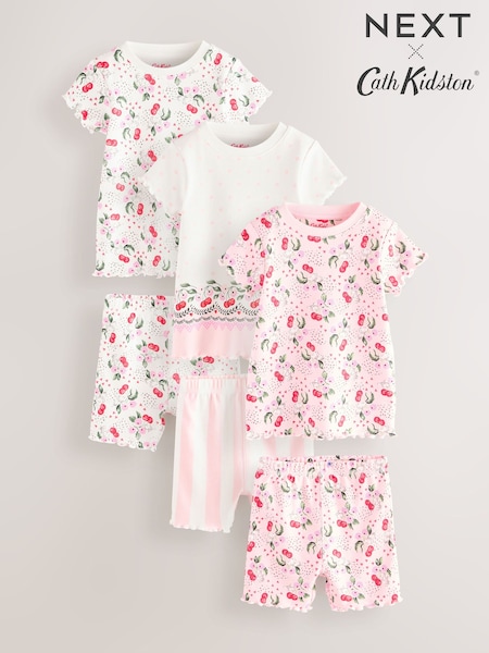 Rosa/blanco - 100% Cotton Short Pyjamas 3 Pack (AY7969) | 46 € - 54 €