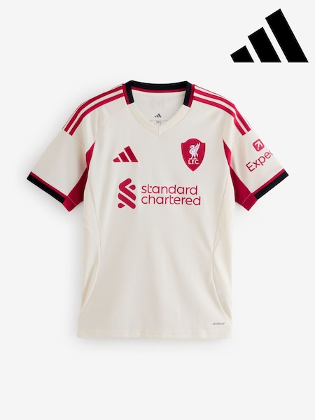 adidas White Liverpool FC 25/26 Away Football Shirt (AY7979) | AED495