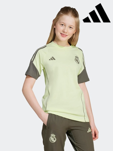 adidas Lime Green Kids Real Madrid Tiro 24 Sweat T-Shirt (AY7993) | R$ 245