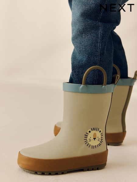 Neutral Lion Handle Pull On Wellies (AY8038) | €18.50 - €22.50