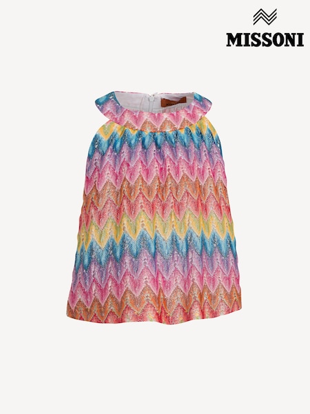 Missoni Pink Zig Zag Logo Crop Top (AY8083) | AED1,281
