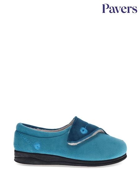 Pavers Blue Teal Wide Fit Wide Fit Antibacterial Slippers (AY8112) | R$ 245