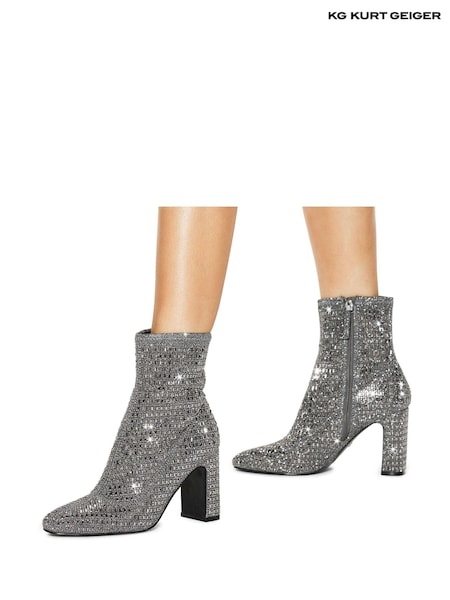 Kg Kurt Geiger Pewter Titan Gem Boots (AY8126) | 393 QAR