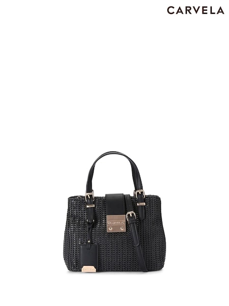 Carvela Mini Mandy Weave Black Bag (AY8137) | OMR37