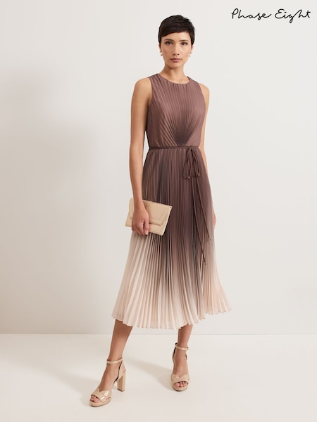 Phase Eight Brown Simara Ombre Dress (AY8154) | €228
