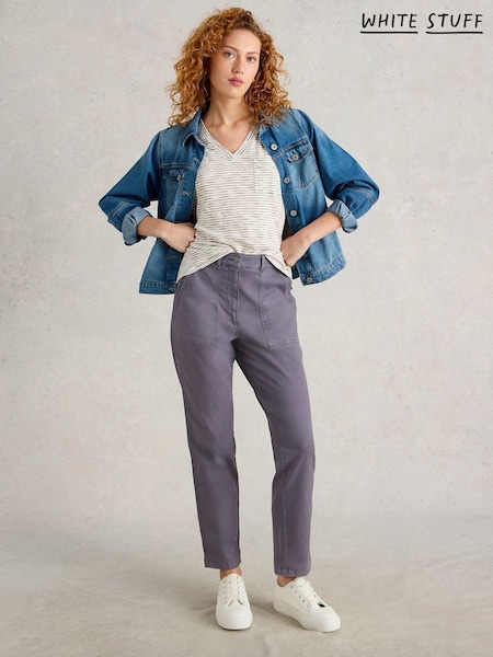 White Stuff Purple Twister Chino Trousers (AY8200) | €90