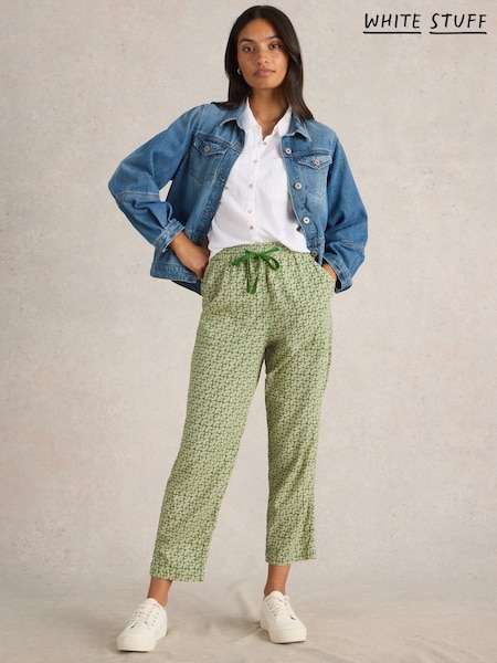 White Stuff Green Elle Linen Blend Trousers (AY8203) | €83