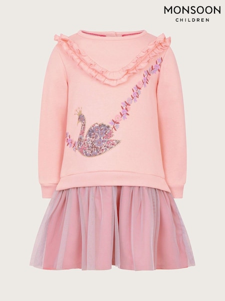 Monsoon Baby Embroidered Swan 2-in-1 Dress (AY8240) | ‏16 ر.ع.‏ - ‏18 ر.ع.‏