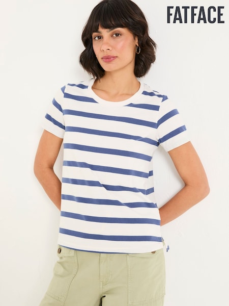 FatFace Natalie Ivory Short Sleeve Stripe T Shirt (AY8266) | 1,772 UAH