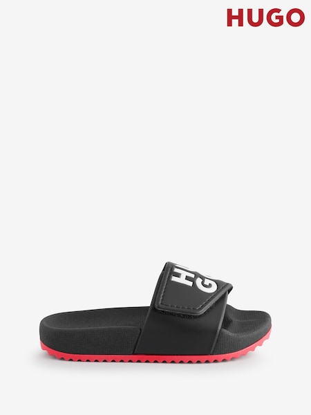 HUGO Black Logo Sliders (AY8269) | ₪196