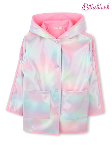 Billieblush Pink Iridescent Multicolour Hooded Rain Coat (AY8291) | ‏460 د.إ.‏