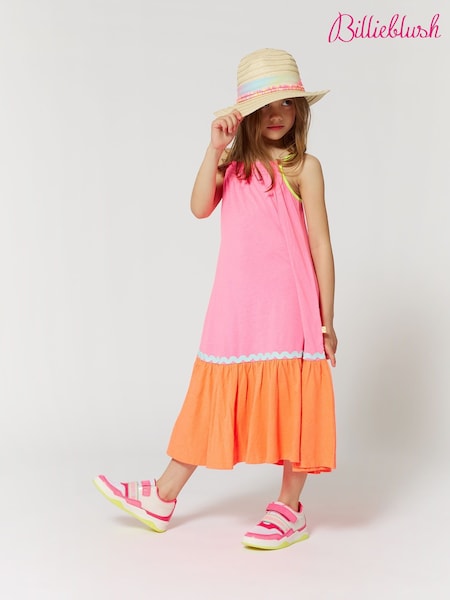Billieblush Natural Straw Sun Hat With Logo Strap Detail (AY8295) | €44