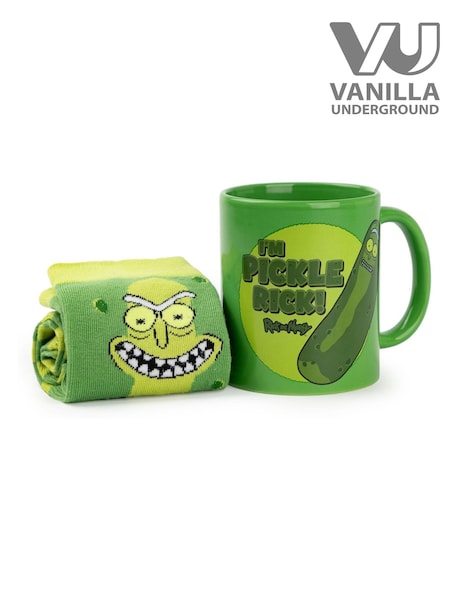 Vanilla Underground Green Rick & Morty Mens Mug & Sock Gift Set (AY8311) | €20