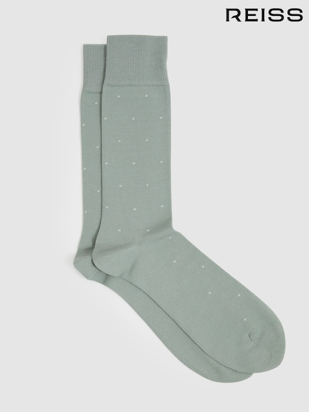 ירוק בהיר - Reiss Mario Spot Polka Dot Socks (AY8325) | ‏73‏₪