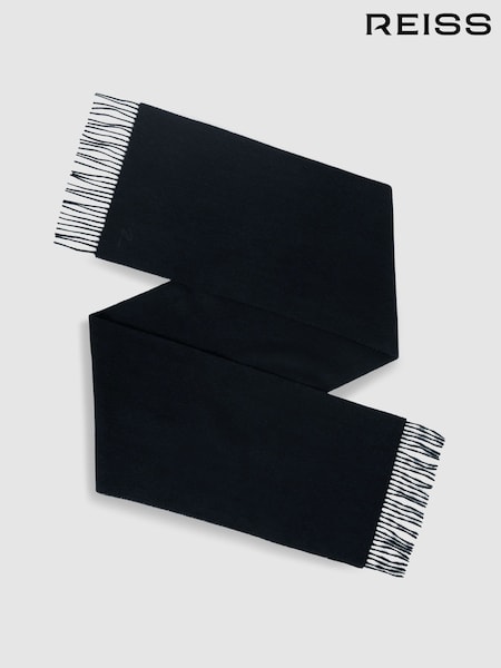 Azul marino - Reiss Picton Wool and Cashmere Scarf (AY8332) | 85 €