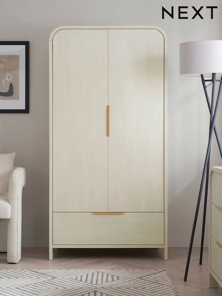 Light Natural Mia Oak Effect Double, 1 Drawer Wardrobe (AY8389) | €668