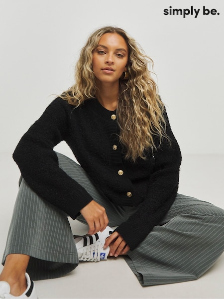 Simply Be Boxy Boucle Cardigan (AY8428) | € 53