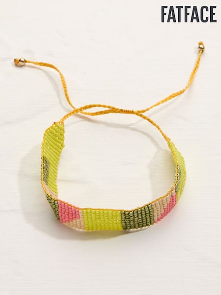 FatFace Yellow Adjustable Woven Bracelet (AY8453) | €14
