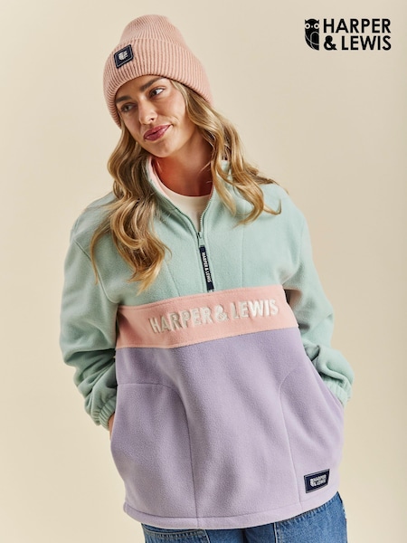 Harper & Lewis Mellow Quarter Zip Fleece (AY8501) | €82