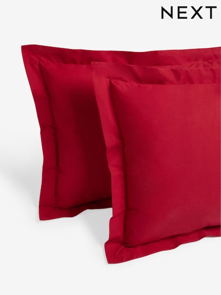 Set of 2 Red Cotton Rich Pillowcases (AY8535) | €10.50 - €12