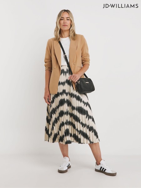 JD Williams Satin Pull On Pleated Midaxi Skirt (AY8537) | 208 LEI