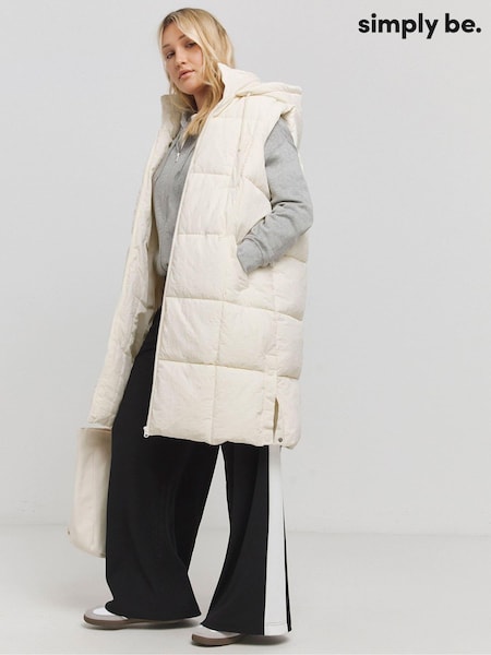 Simply Be Square Padded Longline Gilet (AY8543) | €40