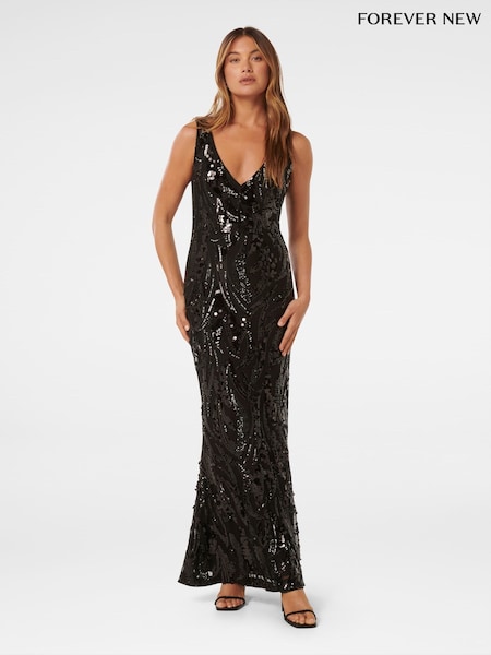 Forever New Marlena V-neck Sequin Gown (AY8562) | €165