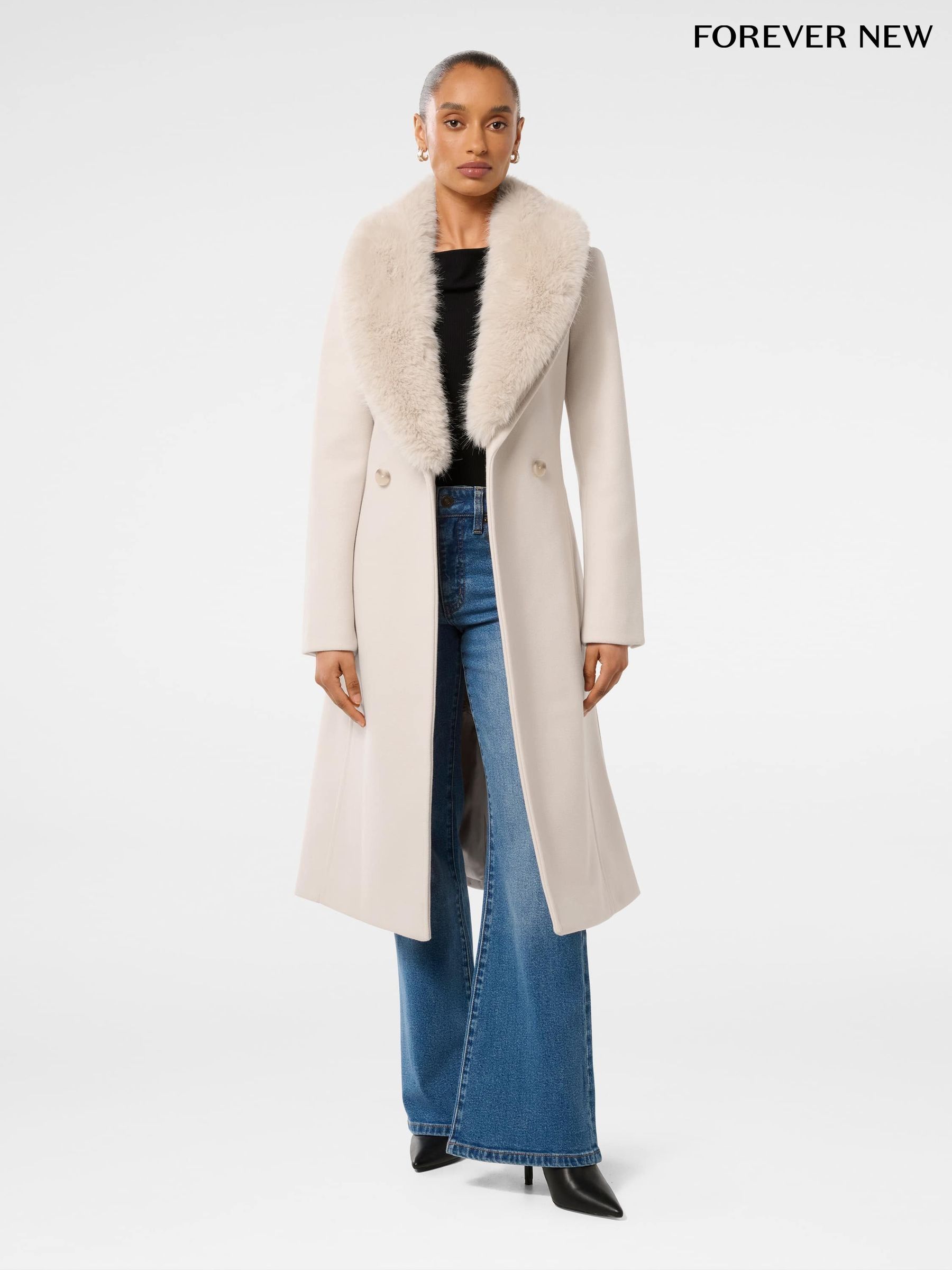 Petite cream coat 2025