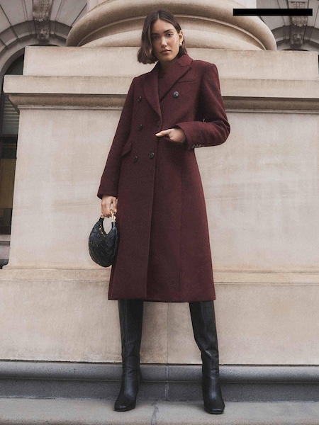 Forever New Purple Chandelle Double Breasted Coat (AY8580) | €179