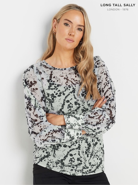 Long Tall Sally Scoop Neck Geogette Top (AY8758) | €47