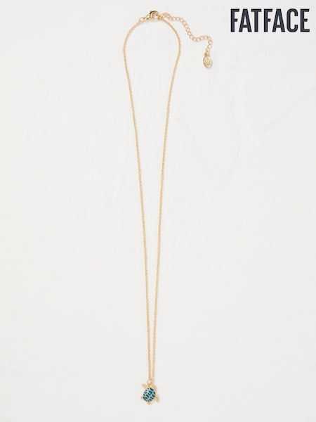 FatFace Gold Tone Turtle Necklace (AY8761) | ₪83