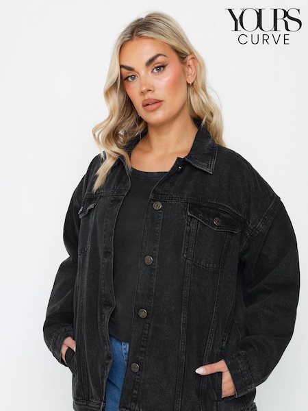 Yours Curve Oversized Denim 100% Cotton Jacket (AY8766) | ‏196‏₪