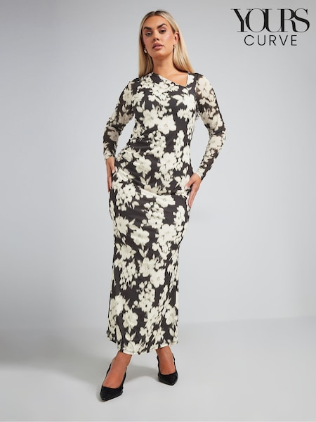 Yours Curve Black Limited Neck Detail Dress (AY8796) | €56