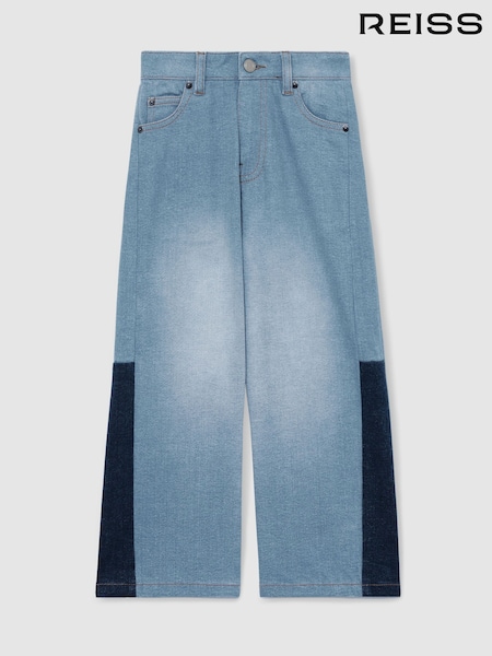 Reiss Briar Patchwork Two Tone Denim Jeans (AY8845) | kr1 263