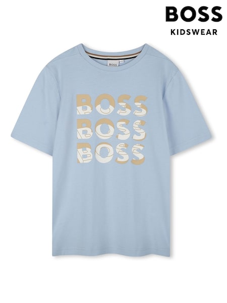 BOSS Blue Triple Logo Short Sleeve T-Shirt (AY8879) | €84