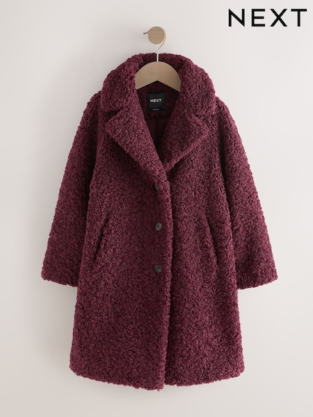 Berry Red Borg Over Coat (3-16yrs) (AY8949) | 178 QAR - 228 QAR