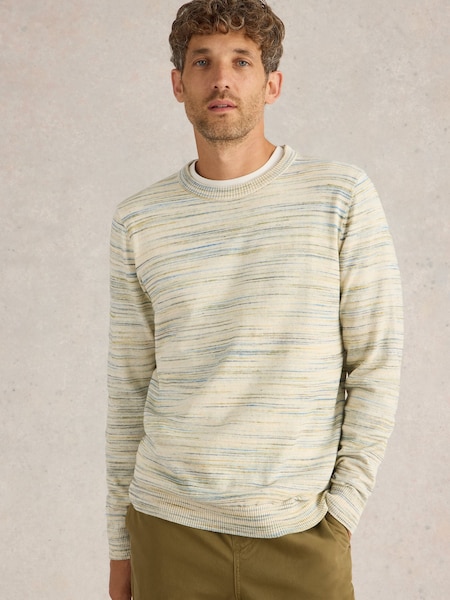 White Stuff Natural Henderson Spacedye 100% Cotton Jumper (AY9109) | R$ 545