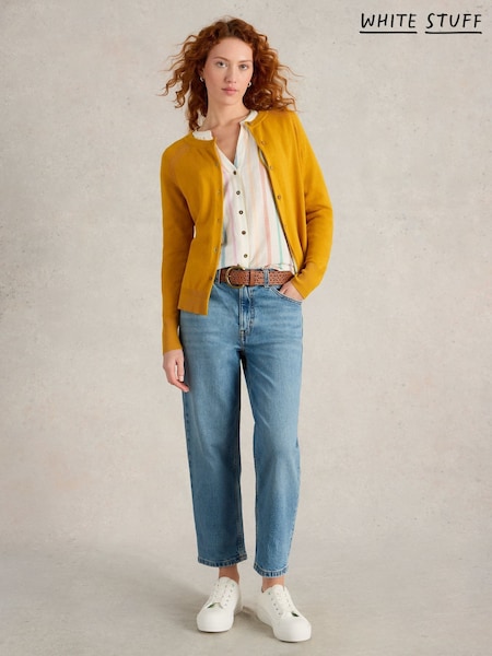 White Stuff Yellow 100% Organic Cotton Lulu Cardigan (AY9113) | €69