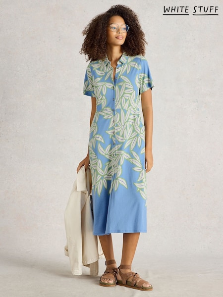 White Stuff Blue Rua Jersey Shirt Dress (AY9115) | €83