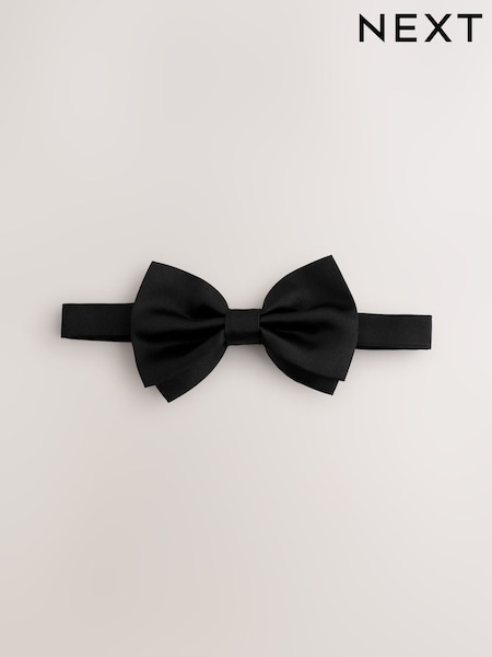 Black Pure Silk Bow Tie (AY9150) | 99 QAR