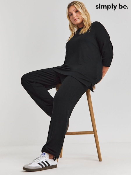Simply Be Black Soft Touch Side Pocket Tunic (AY9162) | €37