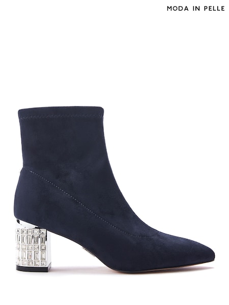 Moda in Pelle Glitz Heel Stretch Top Boots (AY9178) | AED375